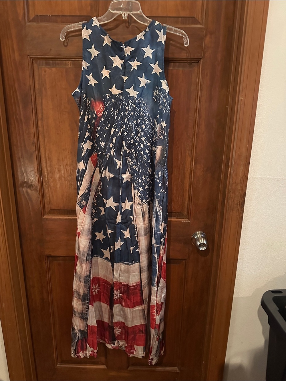 American Flag Maxi Dress - Stars & Stripes Print - Picture 3 of 4